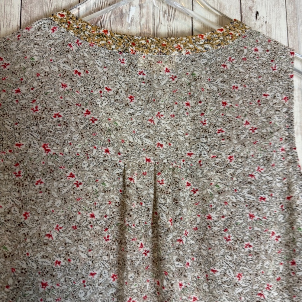 POL Boho Mixed Print Lace Trim Sleeveless Tunic Top - Picture 9 of 10